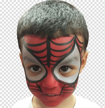 Face Mask Painting Child Clown, watercolor animals transparent background PNG clipart