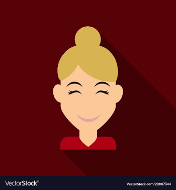 Face of a young beautiful woman with long hair vector image
