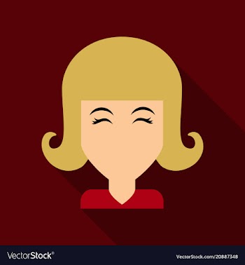 Face of a young beautiful woman with long hair vector image