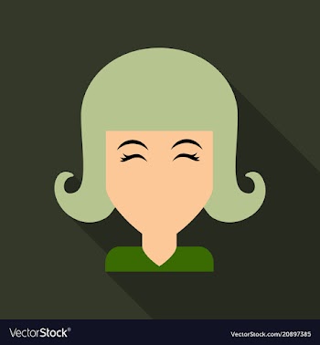 Face of a young beautiful woman with long hair vector image