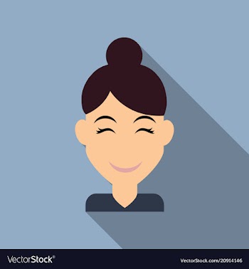 Face of a young beautiful woman with long hair vector image