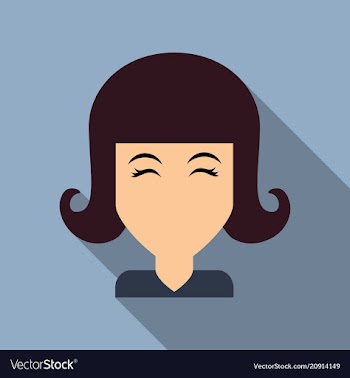 Face of a young beautiful woman with long hair vector image