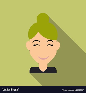 Face of a young beautiful woman with long hair vector image