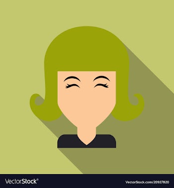 Face of a young beautiful woman with long hair vector image