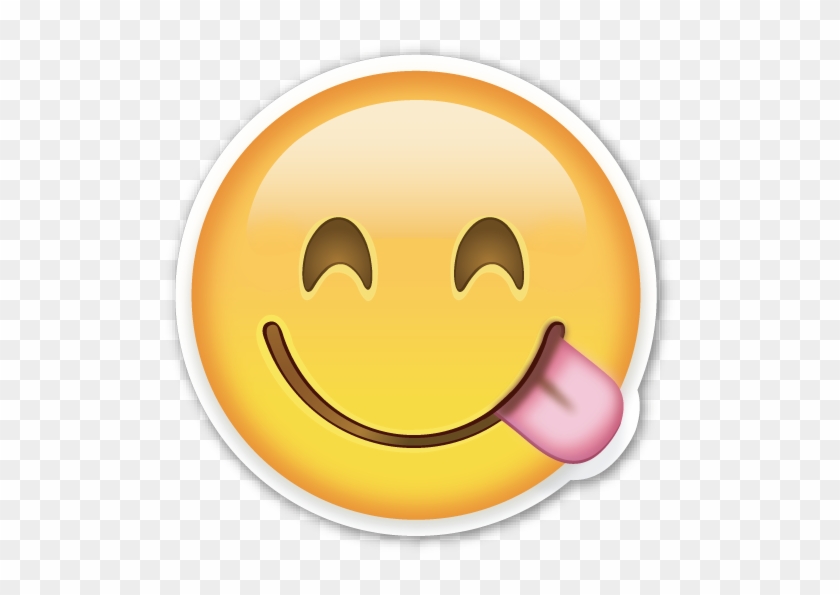 Face Savouring Delicious Food - Emoji Delicioso Png