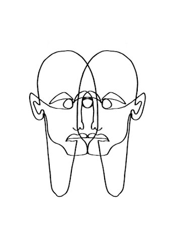 Face Two Face" Linework by Julia Hariri #linework#artwork#arty ...