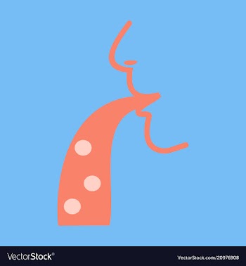 Face vomiting flat cartoon character icon vomit vector image