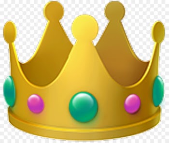 Face with Tears of Joy emoji Crown Sticker Symbol - ios 