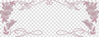 Facebook border, gray floral frame transparent background PNG clipart