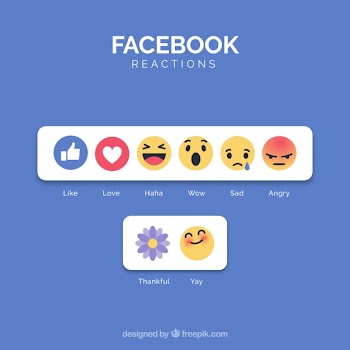 Facebook emoji collection with flat design Free Vector