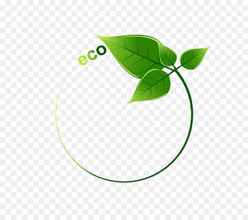 Facebook Icon - Surrounded by green leaves eco 
