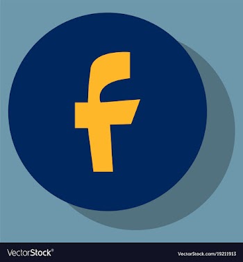 Facebook logotype social network icon vector image
