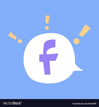 Facebook logotype social network icon vector image