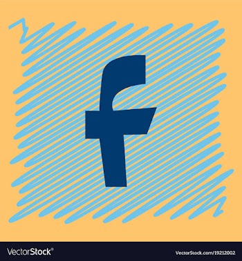Facebook logotype social network icon vector image