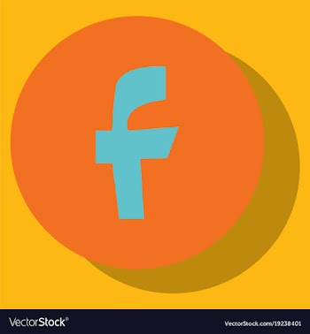 Facebook logotype social network icon vector image