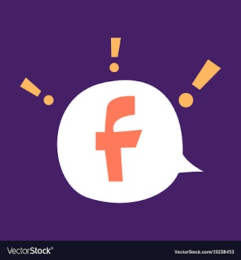 Facebook logotype social network icon vector image