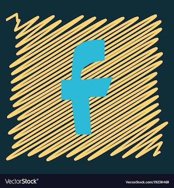 Facebook logotype social network icon vector image