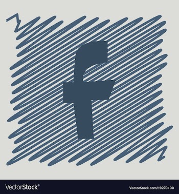Facebook logotype social network icon vector image
