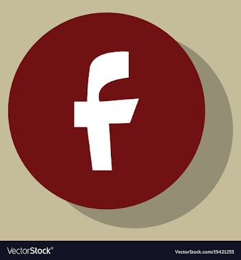 Facebook logotype social network icon vector image