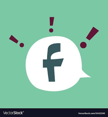 Facebook logotype social network icon vector image