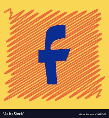 Facebook logotype social network icon vector image