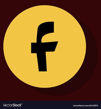 Facebook logotype social network icon vector image