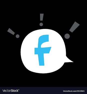 Facebook logotype social network icon vector image