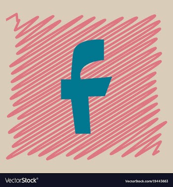 Facebook logotype social network icon vector image