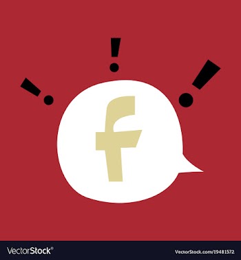 Facebook logotype social network icon vector image