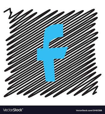 Facebook logotype social network icon vector image