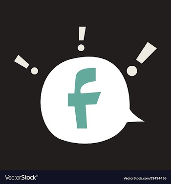 Facebook logotype social network icon vector image
