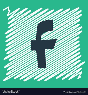 Facebook logotype social network icon vector image