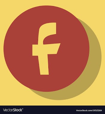 Facebook logotype social network icon vector image