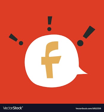 Facebook logotype social network icon vector image