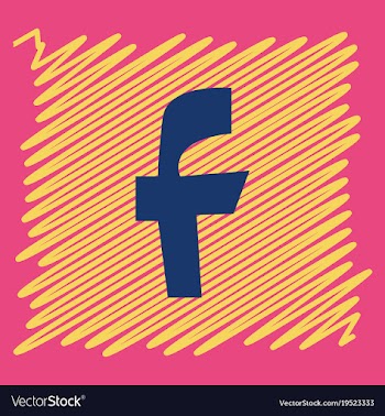 Facebook logotype social network icon vector image