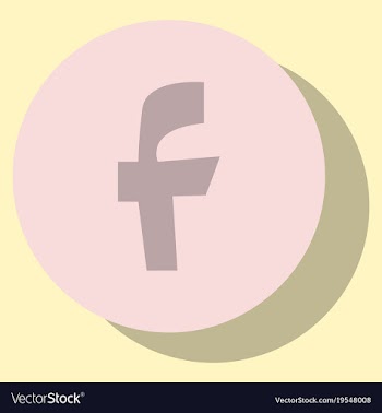 Facebook logotype social network icon vector image