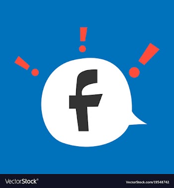 Facebook logotype social network icon vector image
