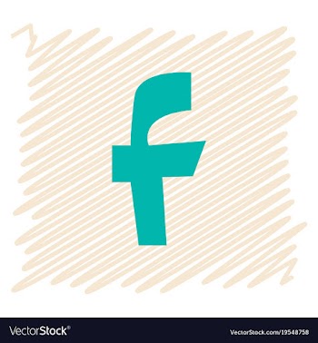 Facebook logotype social network icon vector image