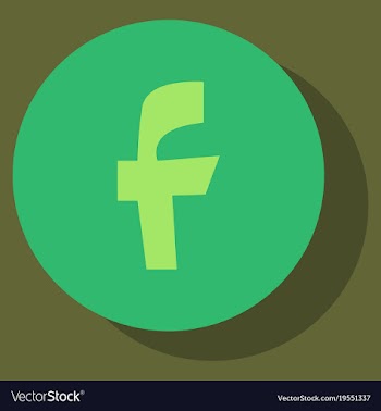 Facebook logotype social network icon vector image