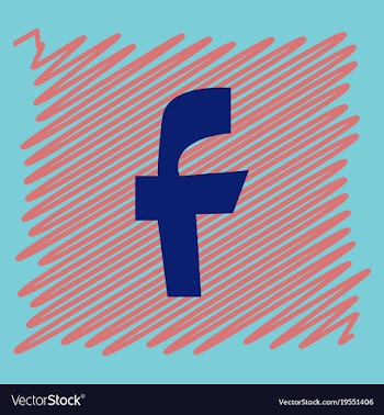 Facebook logotype social network icon vector image