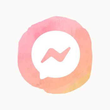 Facebook Messenger app icon with a watercolor… | Free stock illustration | High Resolution graphic