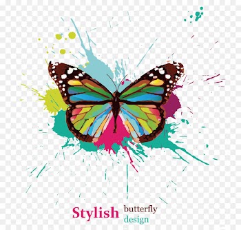 Facebook Watercolor painting Watercolor painting - Colorful butterfly vector elements 