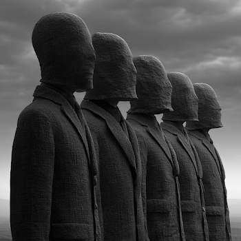 Faceless Figures in Monochrome
