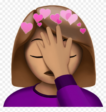facepalm #stickers #girl #heart #heartcrown #pink - Emoji With ...