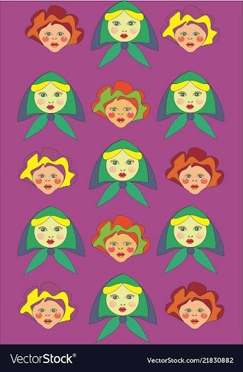 Faces vector image