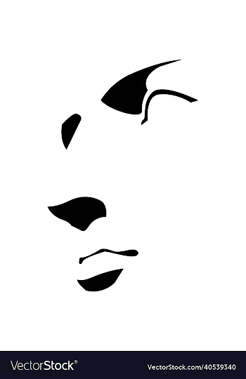 facial features - eyes nose and lips