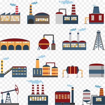 Factory Building Royalty-free Illustration - Vector hand painted factory 