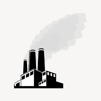 Factory building sticker, pollution illustration | Free PSD - rawpixel