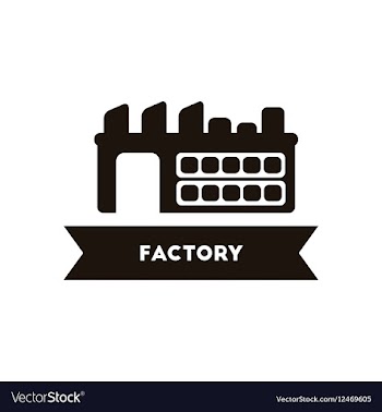 Factory building vector image