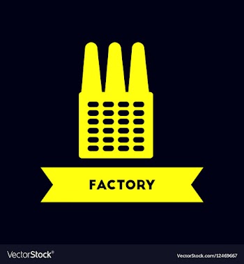 Factory building vector image